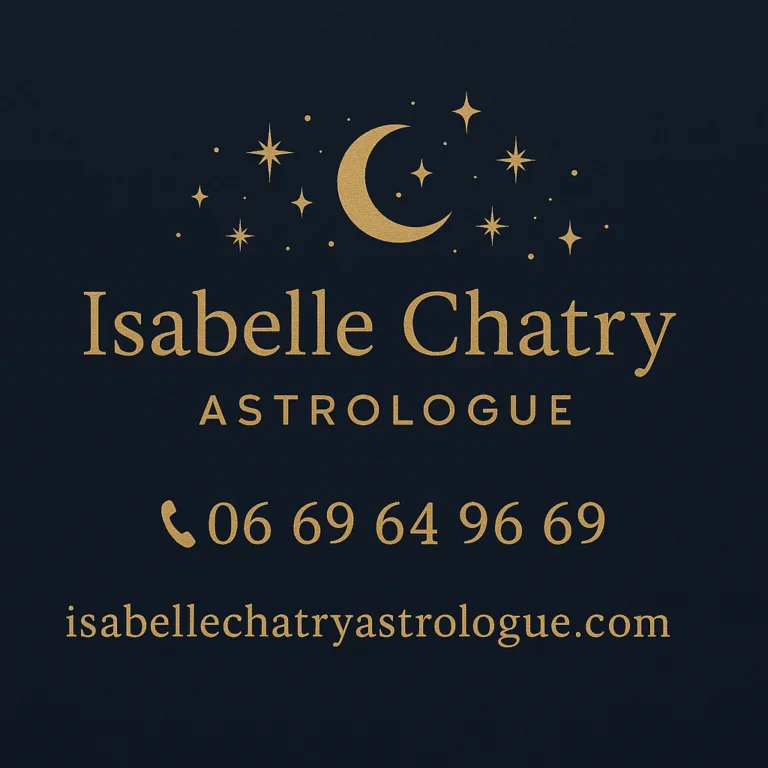 Logo d’Isabelle Chatry, astrologue, avec lune et étoiles